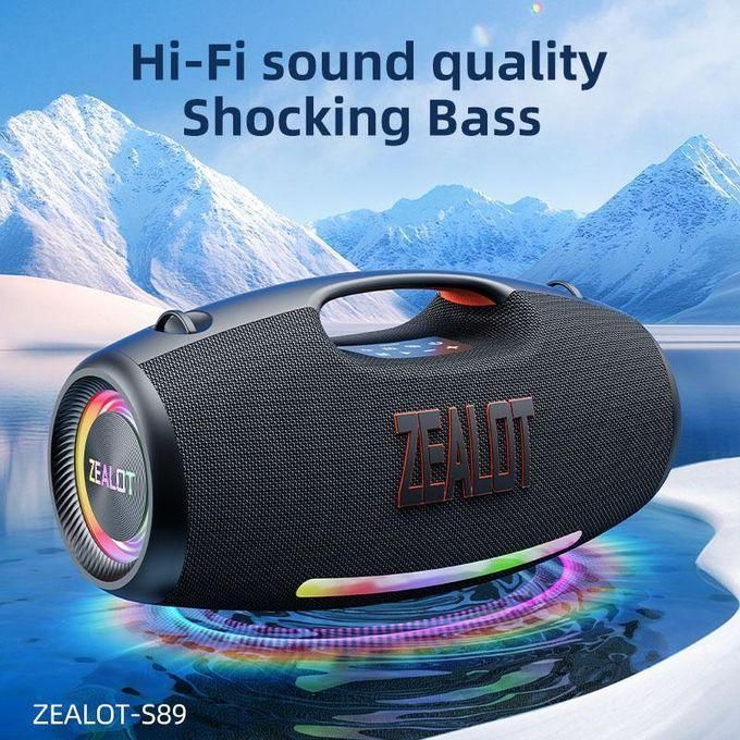 Zealot S89 250W Super Bass Bluetooth Speaker With 48000mAh Battery water resistant