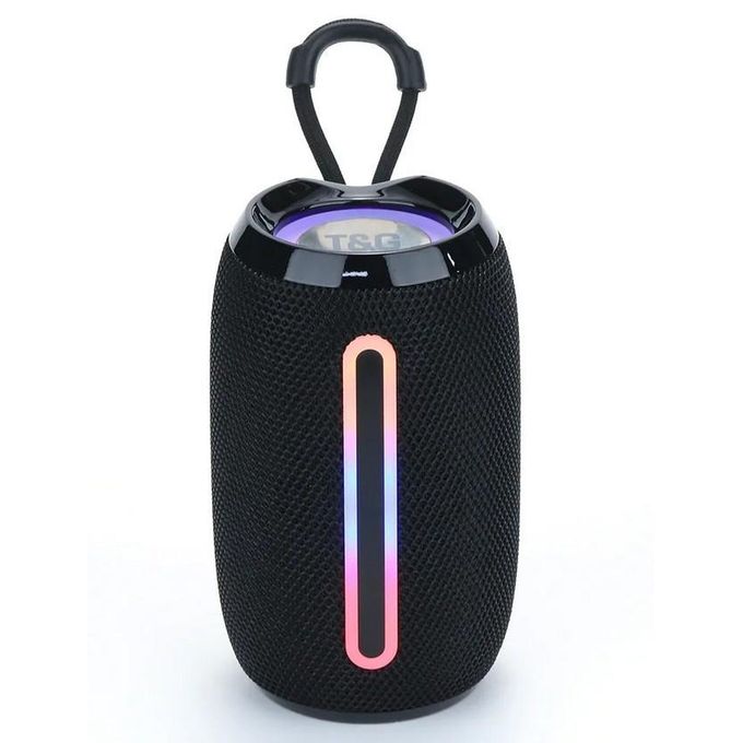T&G TG653 Mini Portable Speaker Outdoor Wireless Subwoofer With Led Flashing Super Bass Wholesale Bluetooth Speakers BLACK