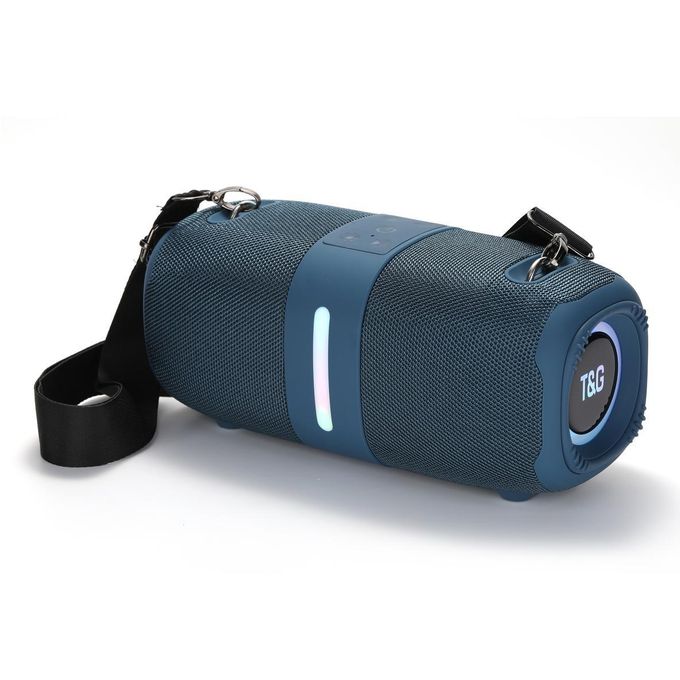 T&G TG-669 LED Super Boombox 3 Speaker 30W Bass Wireless Portable Outdoor BT Speakers Waterproof Boombox3 Speaker for Home Partybox IPX5 30W with RGB Light (BLUE)