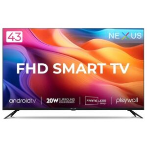 Nexus 43" Inch Google Digital Ultra Slim Smart Frameless LED FHD TV( NX-TV43 F645D (K)) + 2 years Warranty