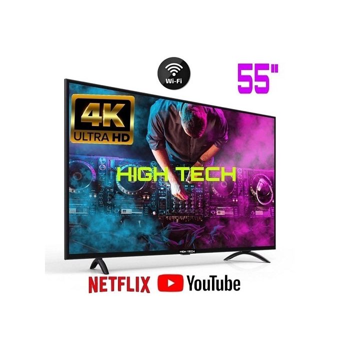 High Tech 55" Inch SMART UHD 4K TV WITH FREE HANGER
