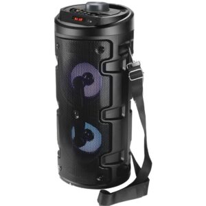 12W Portable Bluetooth Speaker, TWS Stereo, 8H Playtime, RGB Rhythm Lights, USB/TF Card & Weather-Resistant PGXB-4210 (black)