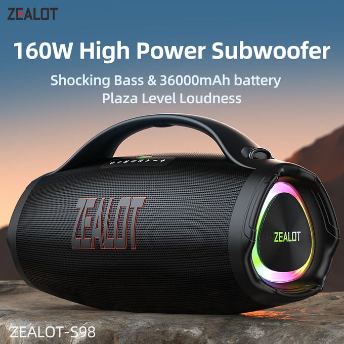 Zealot 160W Super Bass Bluetooth Speaker With 36000mAh Battery S98 - Image 2