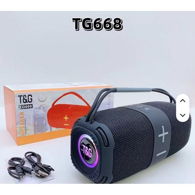 T&G TG-668 Super Bass Outdoor Music Wireless Speaker Portable Boombox with Handle for Home Use & Gift Rechargeable Player(BLACK) - Image 2