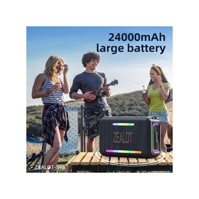Zealot LUXURY 120W Super Bass Bluetooth Speaker With 36000mAh Battery S95 - Image 2