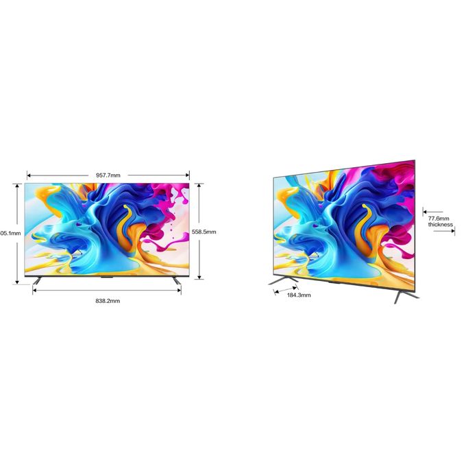 TCL 43" Inches QLED Google Smart TV - 2025 Edition + 12 MONTHS WARRANTY (43S5K) - Image 3