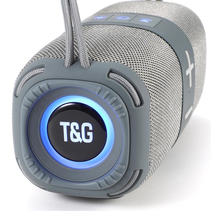 T&G TG-668 Super Bass Outdoor Music Wireless Speaker Portable Boombox with Handle for Home Use & Gift Rechargeable Player(GREY) - Image 5
