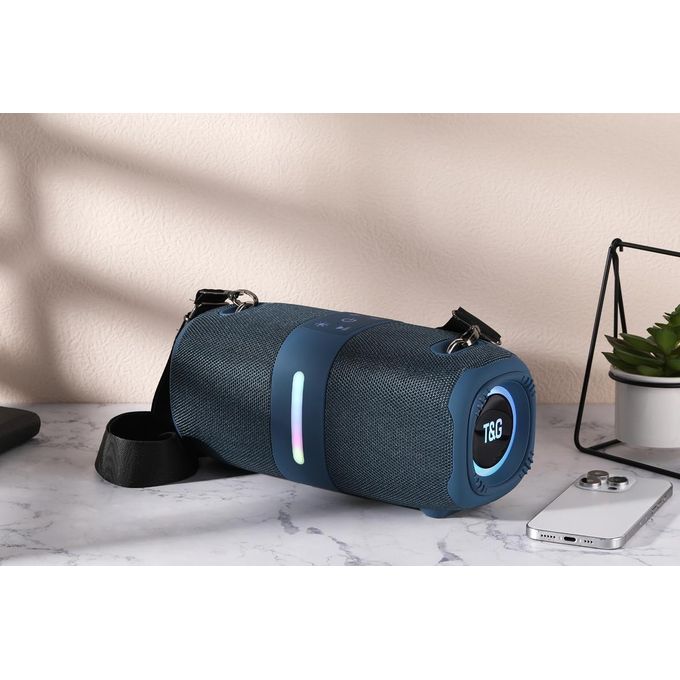 T&G TG-669 LED Super Boombox 3 Speaker 30W Bass Wireless Portable Outdoor BT Speakers Waterproof Boombox3 Speaker for Home Partybox IPX5 30W with RGB Light (BLUE) - Image 6