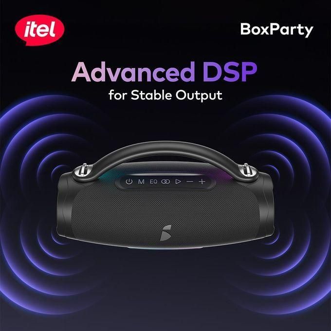 itel BoxParty Powerful 120W IPX4 Super Bass Mic Bluetooth Speaker with Strap IBS-80 - Image 7