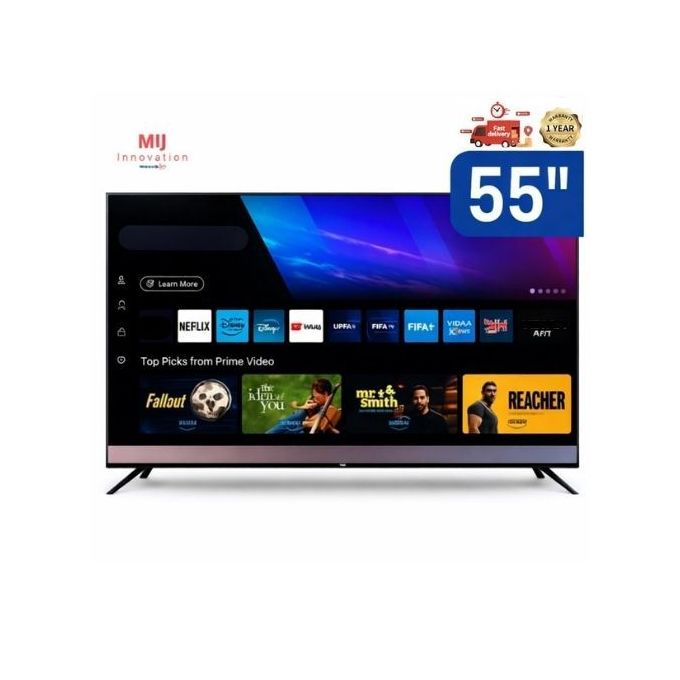 Mi+ (MiJ) 55” Smart Digital Satellite UHD LED TV – Android 15 OS