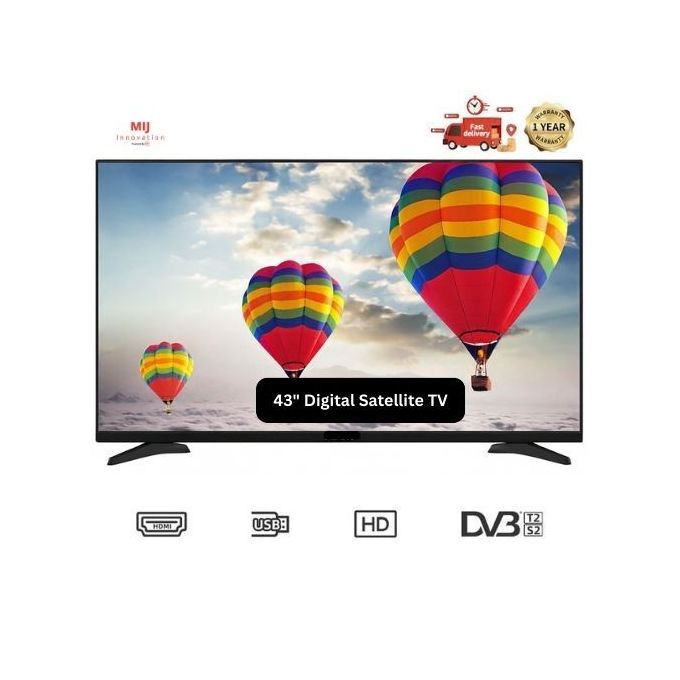 Mi+ (MiJ) 43'' Inches Digital Satellite TV - Frameless Full HD LED TV - HDMI - USB - Black + 12 MONTHS WARRANTY - (MIJ4310) - Image 2