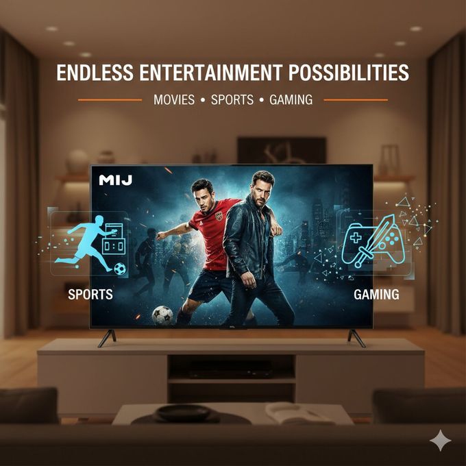 Mi+ (MiJ) 43'' Inches Digital Satellite TV - Frameless Full HD LED TV - HDMI - USB - Black + 12 MONTHS WARRANTY - (MIJ4310) - Image 5