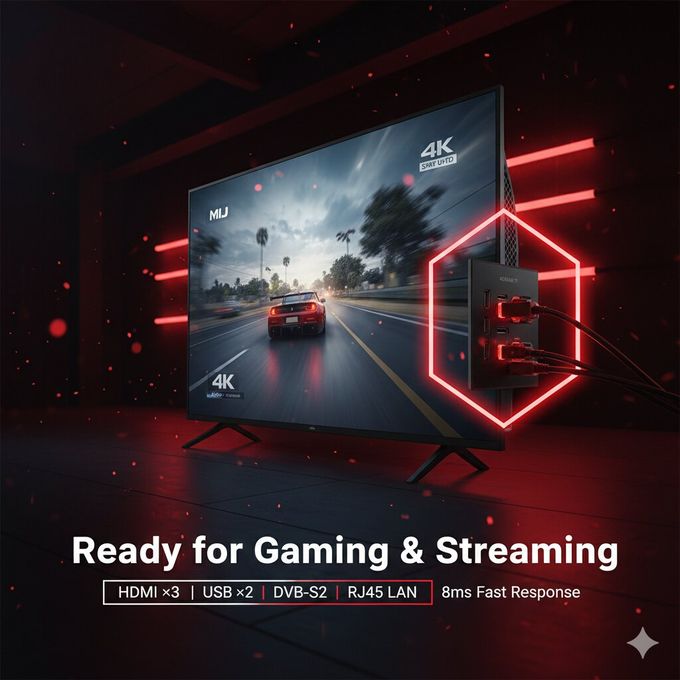 Mi+ (MiJ) 55” Smart Digital Satellite UHD LED TV – Android 15 OS - Image 6